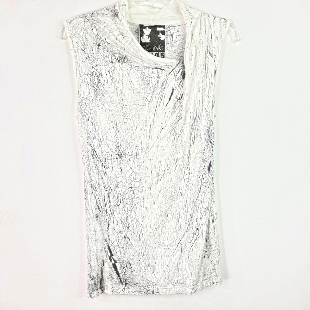 Young Fabulous & Broke Top XS White Gathered Neck